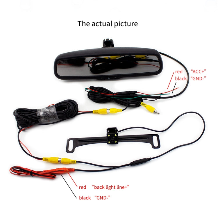 PZ705 422-A 4.3 inch TFT LCD Car Rear View Monitor for Car Rearview Parking Video Systems - Rear View Cameras by PMC TechLife | Online Shopping South Africa | PMC TechLife | Buy Now Pay Later Mobicred