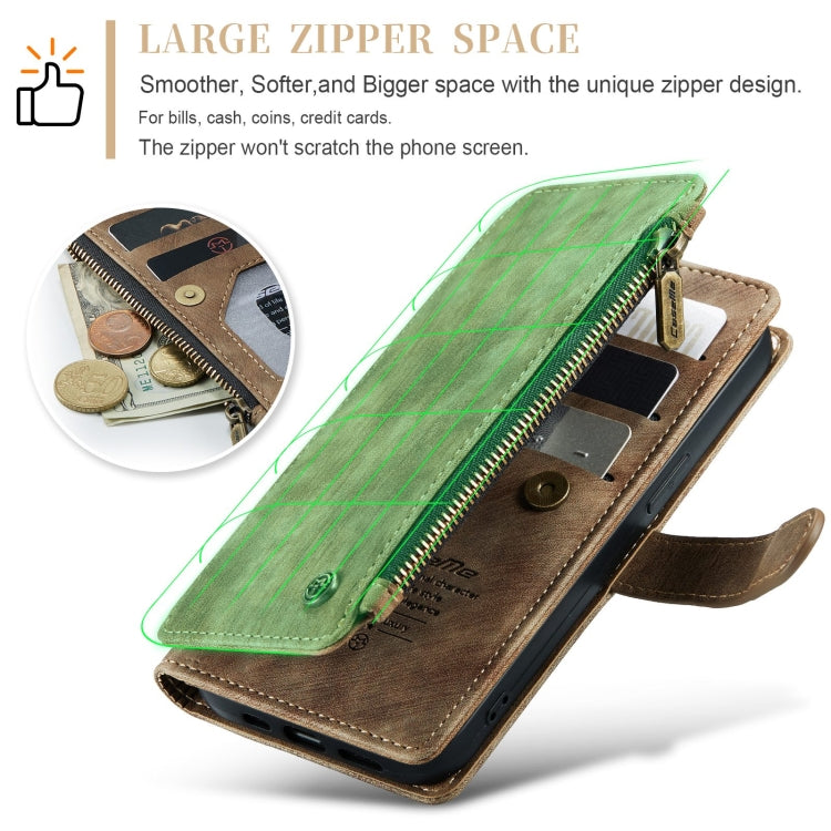 For iPhone 15 CaseMe C30 Multifunctional Leather Phone Case(Brown)
