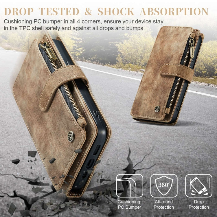 For iPhone 15 Pro CaseMe C30 Multifunctional Leather Phone Case(Brown)