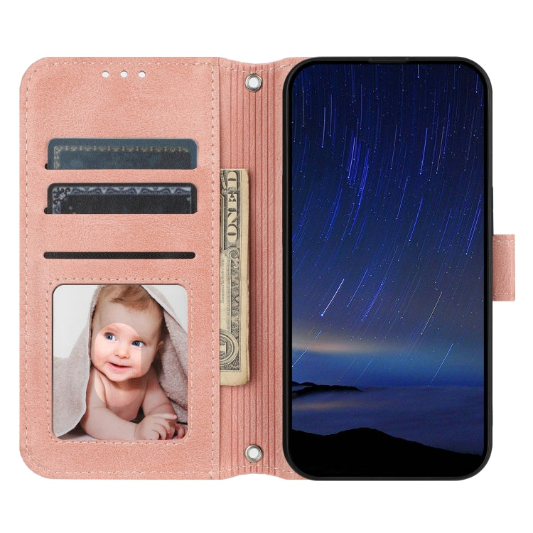 For iPhone 16e Oil Skin Zipper Wallet Leather Phone Case(Pink)