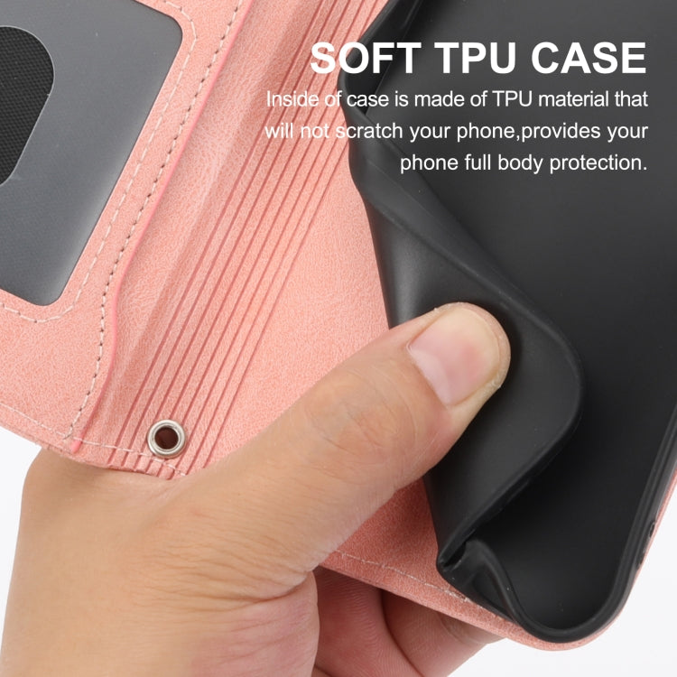 For iPhone 16e Oil Skin Zipper Wallet Leather Phone Case(Pink) - iPhone 16e Cases by PMC TechLife | Online Shopping South Africa | PMC TechLife | Buy Now Pay Later Mobicred
