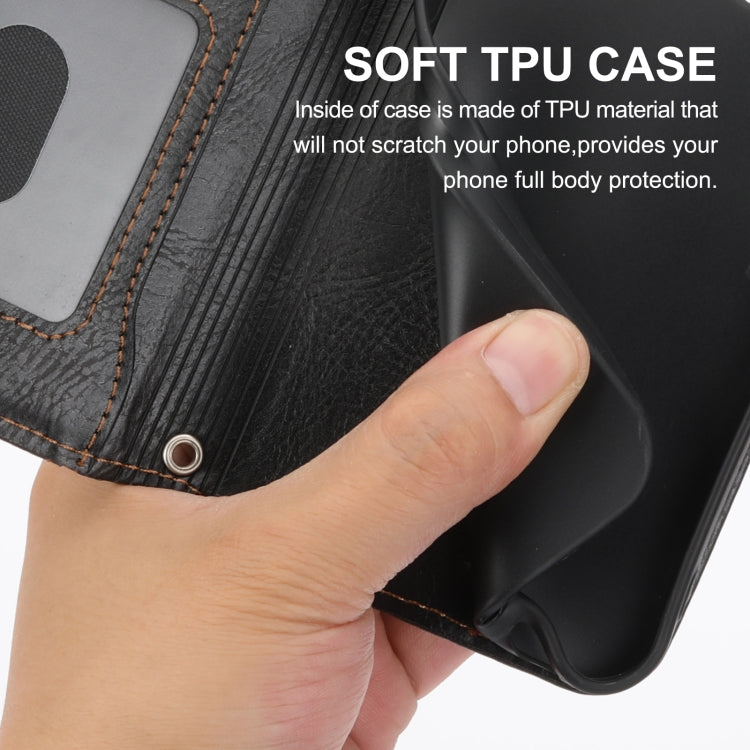 For iPhone 16e Oil Skin Zipper Wallet Leather Phone Case(Black) - iPhone 16e Cases by PMC TechLife | Online Shopping South Africa | PMC TechLife | Buy Now Pay Later Mobicred