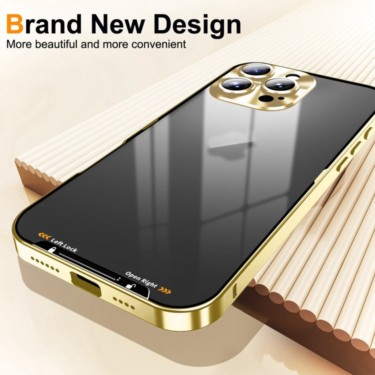 For iPhone 16 Pro Frosted Metal Phone Case(Gold)