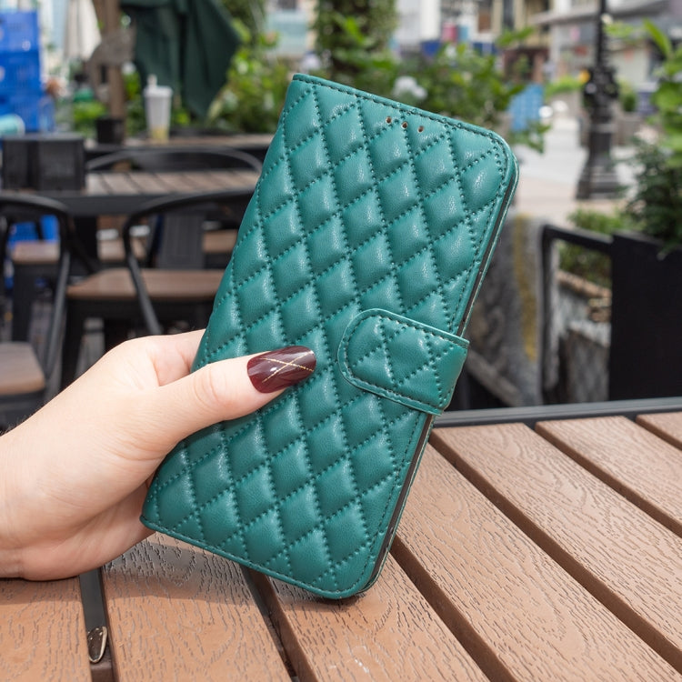 For Honor X9b/Magic6 Lite 5G Diamond Lattice Wallet Flip Leather Phone Case(Green) - Honor Cases by PMC TechLife | Online Shopping South Africa | PMC TechLife | Buy Now Pay Later Mobicred