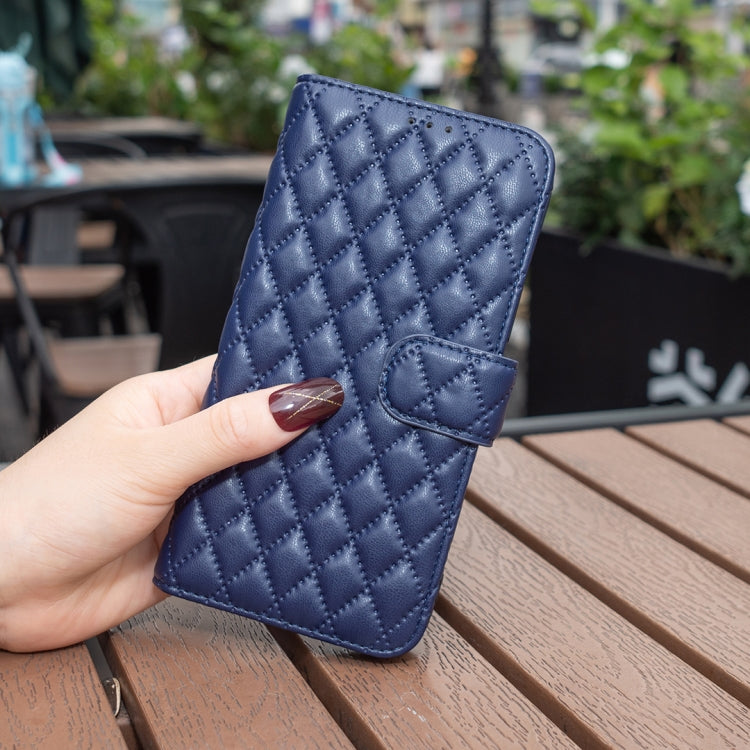 For Honor X7b Diamond Lattice Wallet Flip Leather Phone Case(Blue) - Honor Cases by PMC TechLife | Online Shopping South Africa | PMC TechLife | Buy Now Pay Later Mobicred