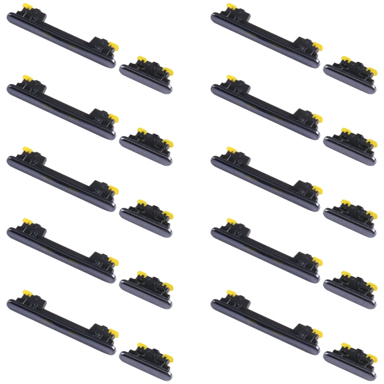 For Samsung Galaxy A33 5G SM-A336 10pcs Power Button + Volume Control Button(Black)