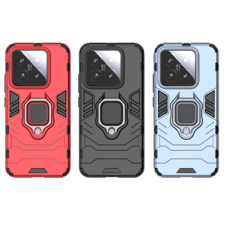 For Xiaomi 14 Shockproof PC + TPU Holder Phone Case(Navy Blue) - free shipping - PMC TechLife - Order now!