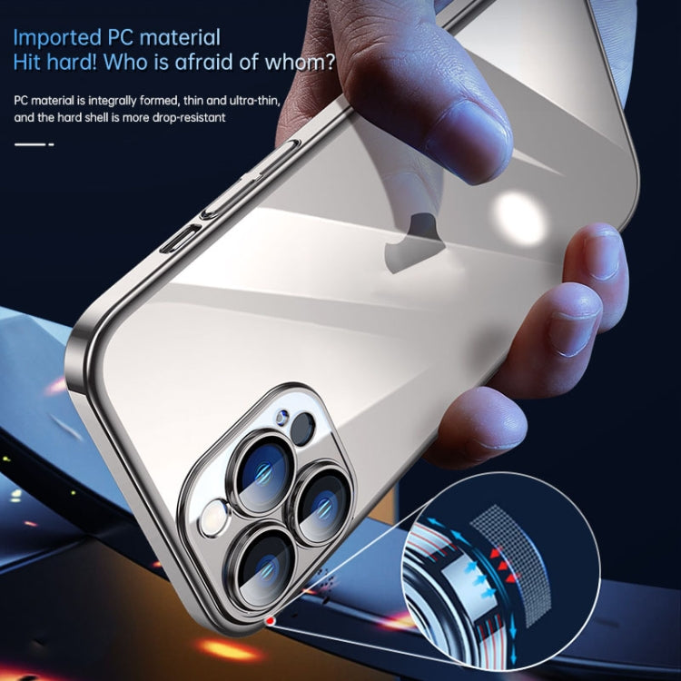 For iPhone 15 Pro Max SULADA JINGJIA Series Lens Protector PC Phone Case(Titanium Grey)