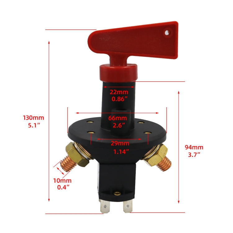 CP-0562 Racing 4 Terminal Battery Isolator Power Off Switch - Car Switches by PMC TechLife | Online Shopping South Africa | PMC TechLife | Buy Now Pay Later Mobicred
