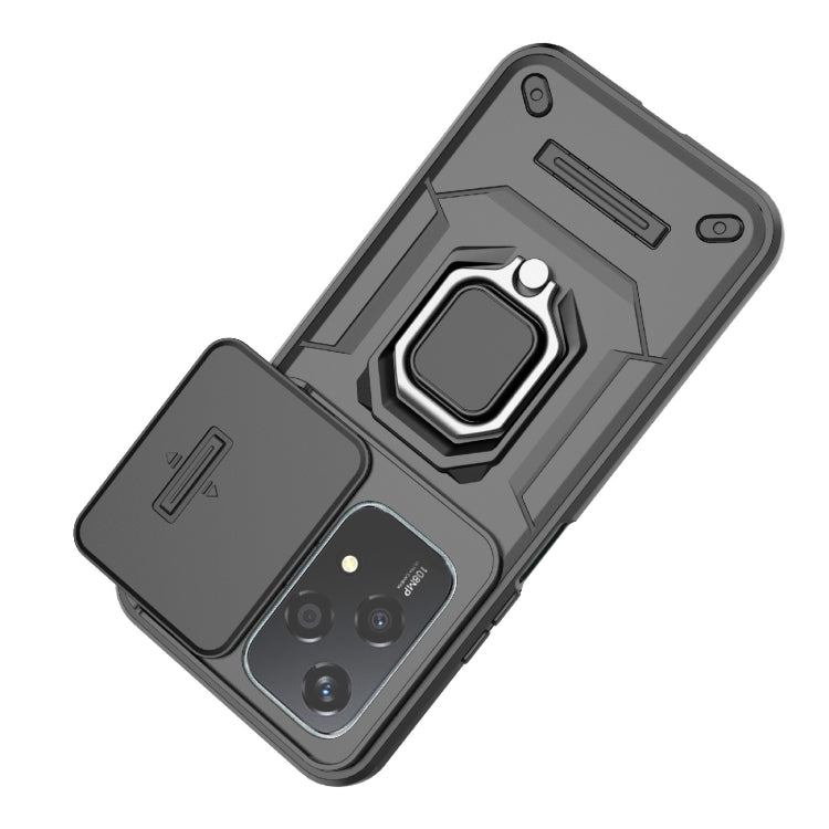 For Honor 200 Lite Global Sliding Camshield TPU + PC Shockproof Phone Case with Holder(Black) - free shipping - PMC Jewellery - Order now!