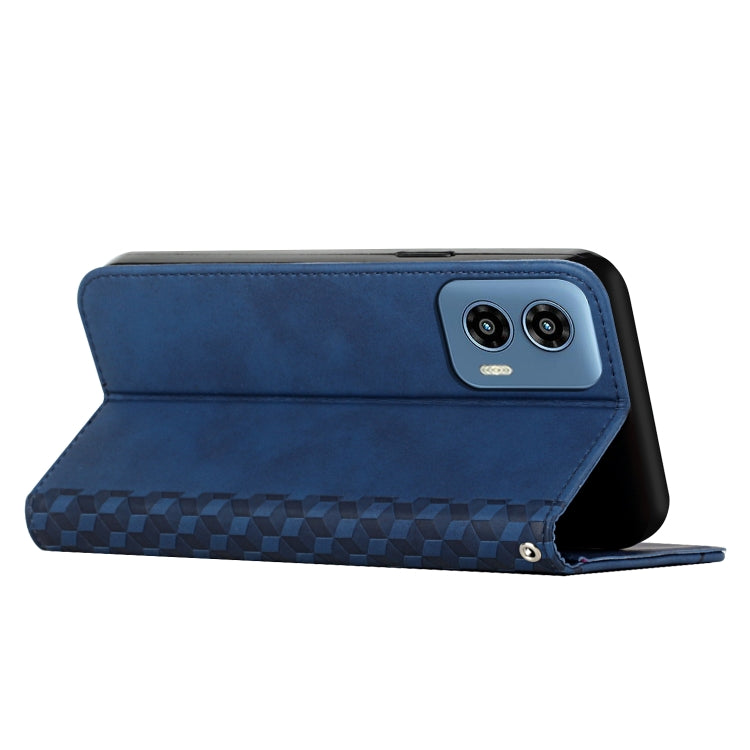 For Motorola Moto G Play 5G 2024 / G 5G 2024 Diamond Splicing Skin Feel Magnetic Leather Phone Case(Blue)