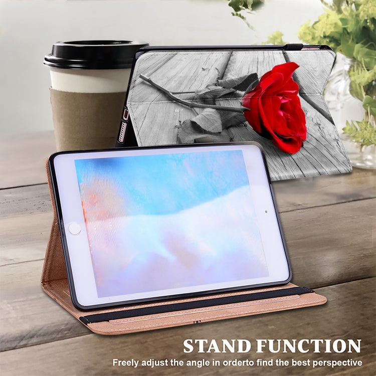 For iPad Air 11 2024 / Pro 11 2022 Crystal Texture Painted Leather Tablet Case(Rose)