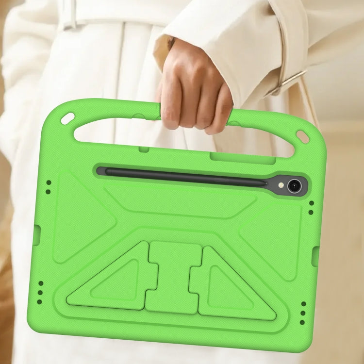 For Samsung Galaxy Tab S9 Handle EVA Shockproof Tablet Case with Holder(Green) - free shipping - PMC Jewellery - Order now!