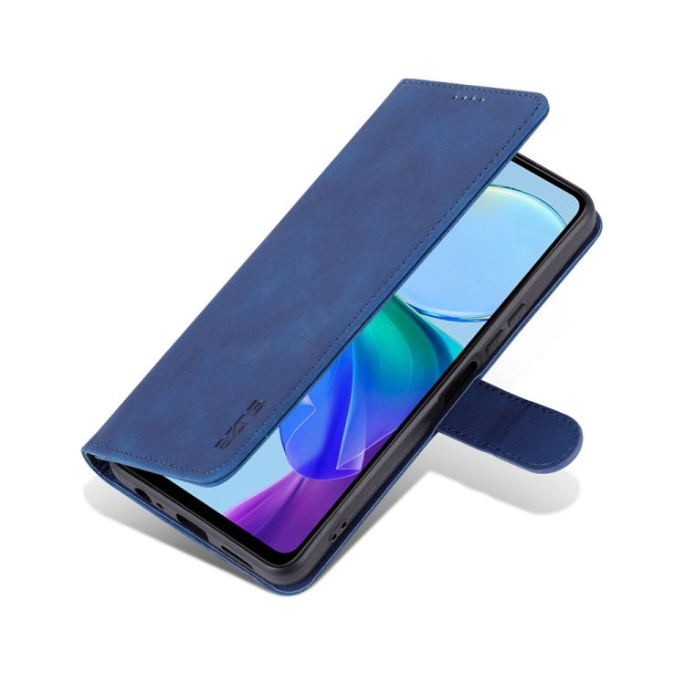 For vivo Y78 5G / Y36 / Y27 5G AZNS Skin Feel Calf Texture Flip Leather Phone Case(Blue)