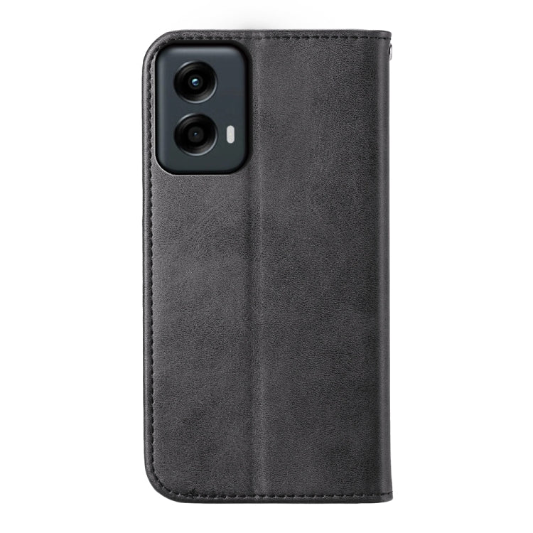 For Motorola Moto G Stylus 5G 2024 Cubic Grid Calf Texture Magnetic Leather Phone Case(Black)