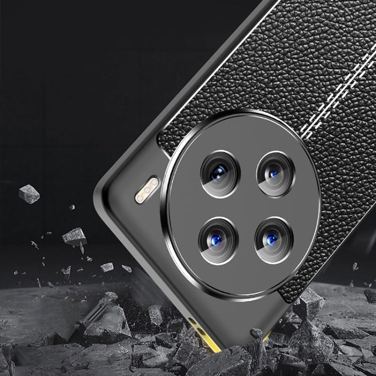 For vivo X100 Litchi Texture Shockproof TPU Phone Case(Black) - vivo Cases by imak | Online Shopping South Africa | PMC TechLife | Buy Now Pay Later Mobicred