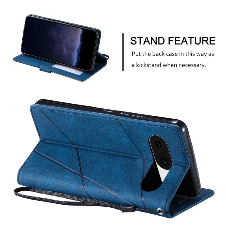 For Google Pixel 9 Skin Feel Splicing Leather Phone Case(Blue) - Google Cases by PMC TechLife | Online Shopping South Africa | PMC TechLife | Buy Now Pay Later Mobicred
