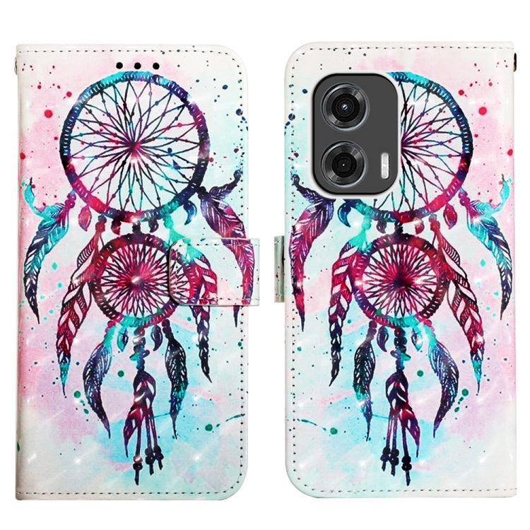 For Motorola Moto G Stylus 5G 2024 3D Painting Horizontal Flip Leather Phone Case(Color Drop Wind Chimes)