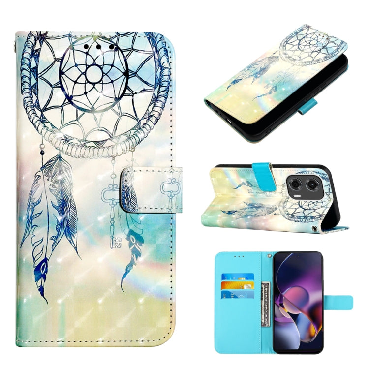 For Motorola Moto G Stylus 5G 2024 3D Painting Horizontal Flip Leather Phone Case(Dream Wind Chimes)