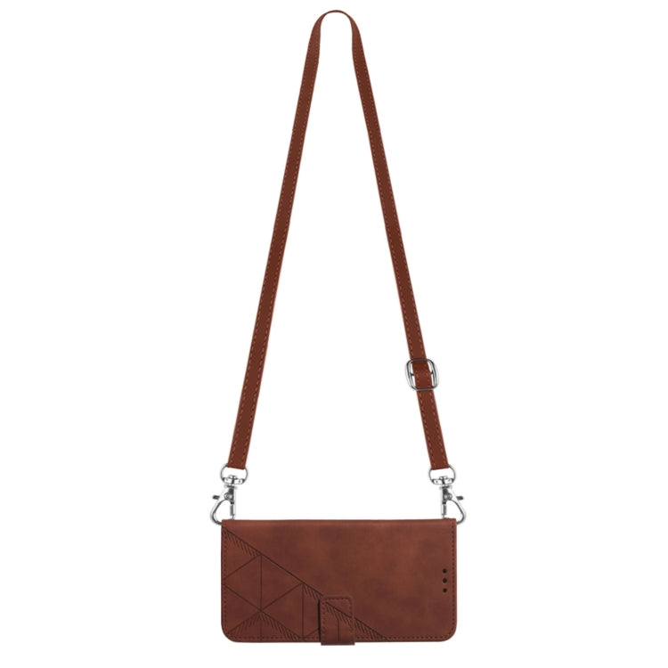 For Motorola Moto G Stylus 5G 2024 Crossbody 3D Embossed Flip Leather Phone Case(Brown) - Motorola Cases by PMC Jewellery | Online Shopping South Africa | PMC Jewellery | Buy Now Pay Later Mobicred