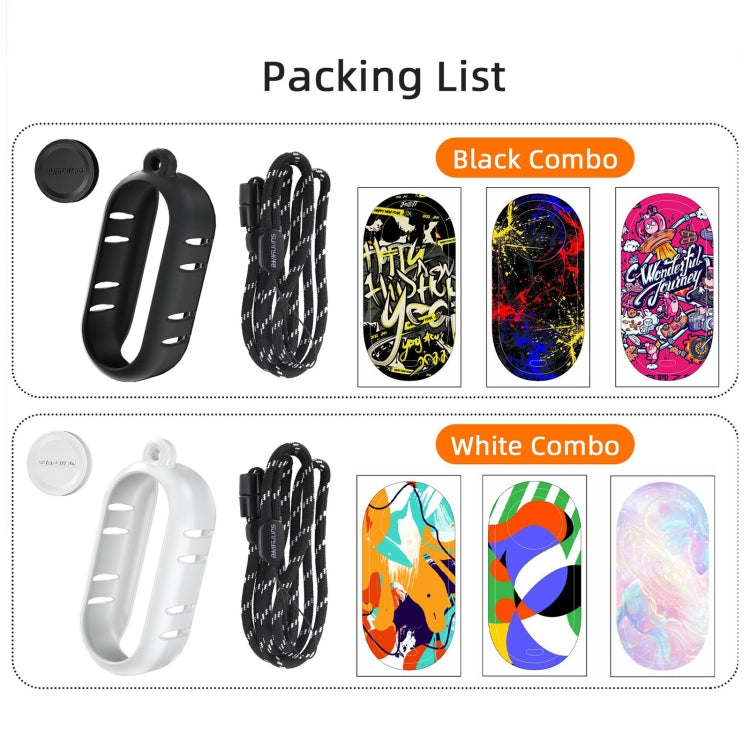 For Insta360 GO 3 Sunnylife Cooling Silicone Case Stickers Skin Wrap Lens Cover with Neck Strap(Black) - free shipping - PMC TechLife - Order now!