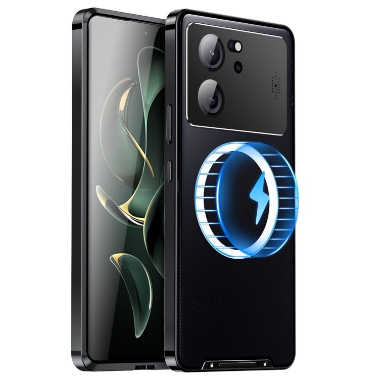 For Xiaomi Redmi K60 Ultra / 13T / 13T Pro Aromatherapy Magnetic Metal Phone Case(Black)