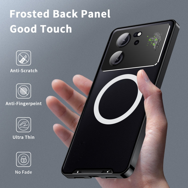 For Xiaomi Redmi K60 Ultra / 13T / 13T Pro Aromatherapy Magnetic Metal Phone Case(Black)