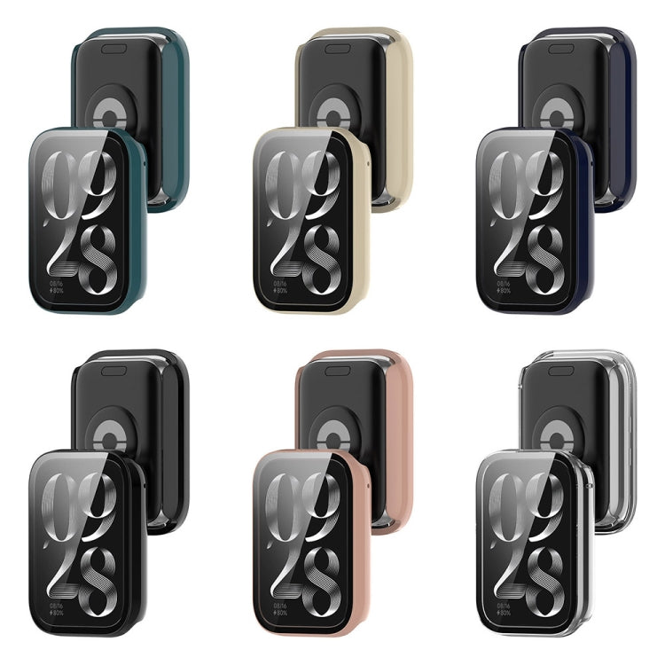 For Xiaomi Mi Band 8 Pro PC + Tempered Glass Film Integrated Watch Protective Case(Black) - Watch Cases by PMC TechLife | Online Shopping South Africa | PMC TechLife | Buy Now Pay Later Mobicred