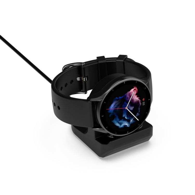 For Amazfit Bip 5 A2215 Smart Watch Silicone Charging Bracket(Black) - Charger by PMC TechLife | Online Shopping South Africa | PMC TechLife | Buy Now Pay Later Mobicred