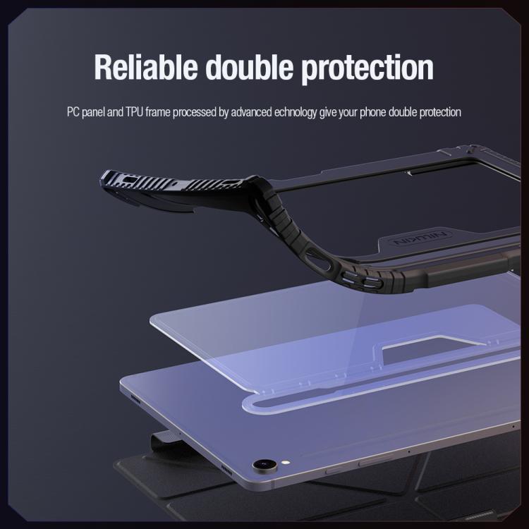 For Samsung Galaxy Tab S10 FE NILLKIN Bumper Pro Multi-angle Folding Style Tablet Leather Case(Black)