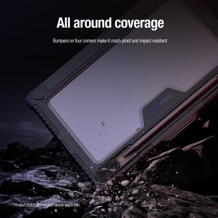For Samsung Galaxy Tab S10 FE NILLKIN Bumper Pro Multi-angle Folding Style Tablet Leather Case(Black) - free shipping - PMC Jewellery - Order now!