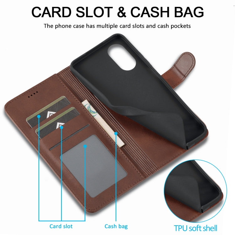For OPPO A58 4G / A98 5G / F23 5G LC.IMEEKE Calf Texture Horizontal Flip Leather Case(Brown) - OPPO Cases by LC.IMEEKE | Online Shopping South Africa | PMC TechLife | Buy Now Pay Later Mobicred