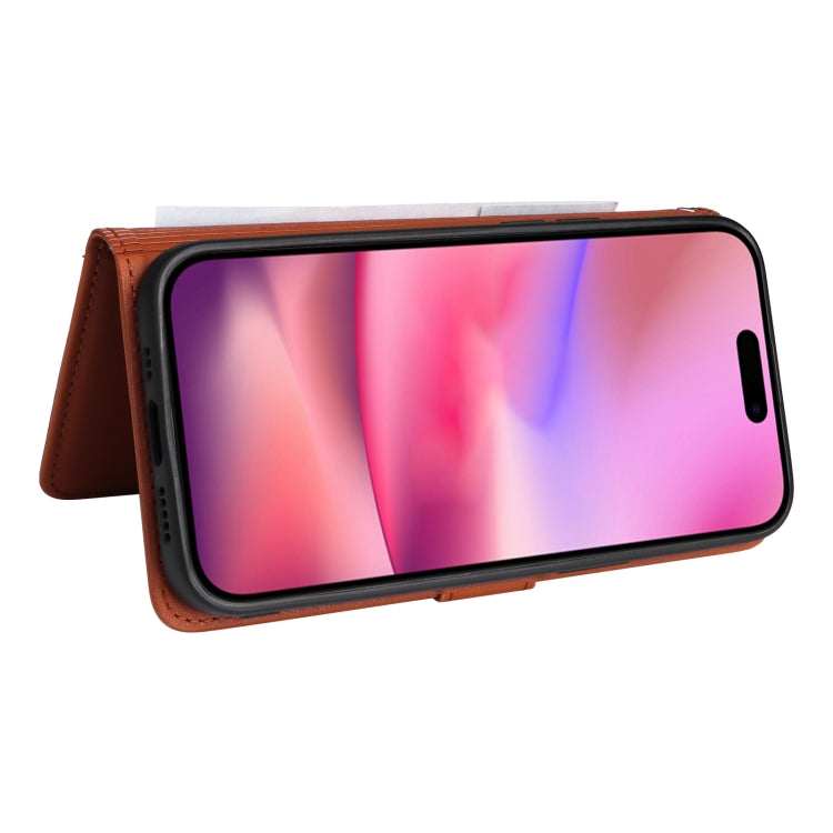 For iPhone 16 BETOPNICE BN-005 2 in 1 Detachable Imitate Genuine Leather Phone Case(Brown)