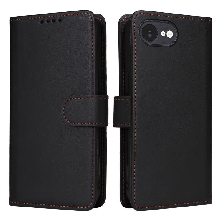 For iPhone 16e BETOPNICE BN-005 2 in 1 Detachable Imitate Genuine Leather Phone Case(Black)