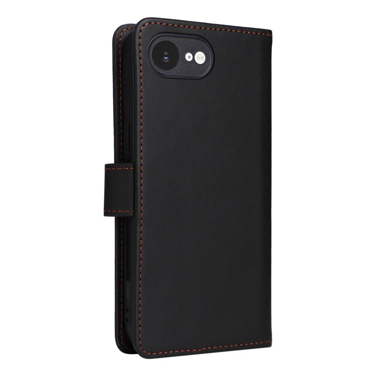 For iPhone 16e BETOPNICE BN-005 2 in 1 Detachable Imitate Genuine Leather Phone Case(Black)