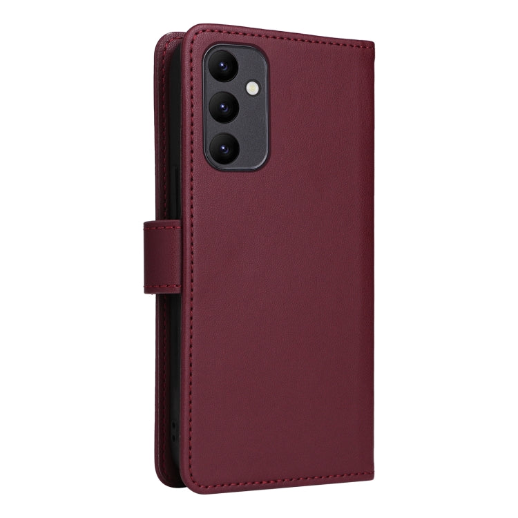 For Samsung Galaxy A25 5G BETOPNICE BN-005 2 in 1 Detachable Imitate Genuine Leather Phone Case(Wine Red)