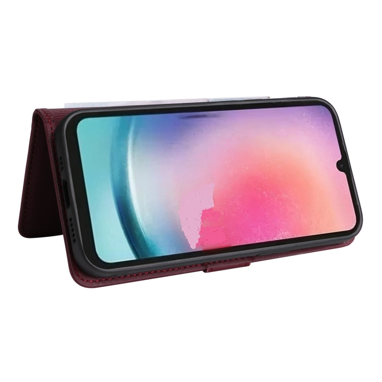 For Samsung Galaxy A25 5G BETOPNICE BN-005 2 in 1 Detachable Imitate Genuine Leather Phone Case(Wine Red)