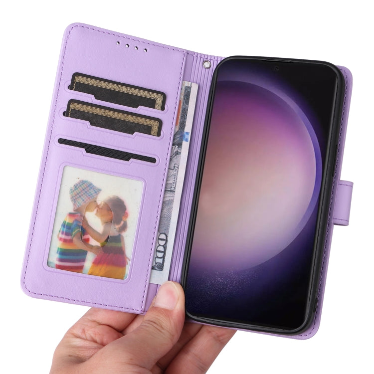 For Samsung Galaxy S24 Ultra 5G BETOPNICE BN-005 2 in 1 Detachable Imitate Genuine Leather Phone Case(Light Purple)