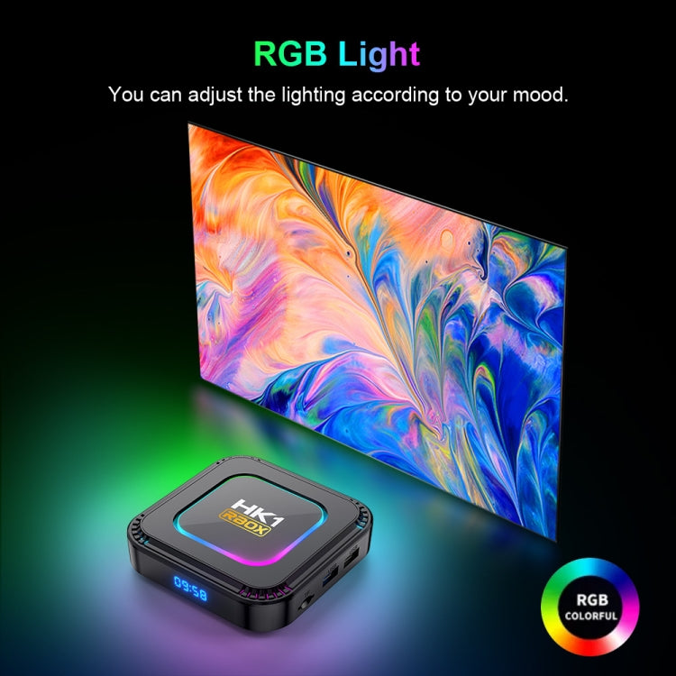 HK1 RBOX K8 8K Android 13.0 Smart TV Box with Remote Control, 4GB+64GB, RK3528 Quad-Core(AU Plug)