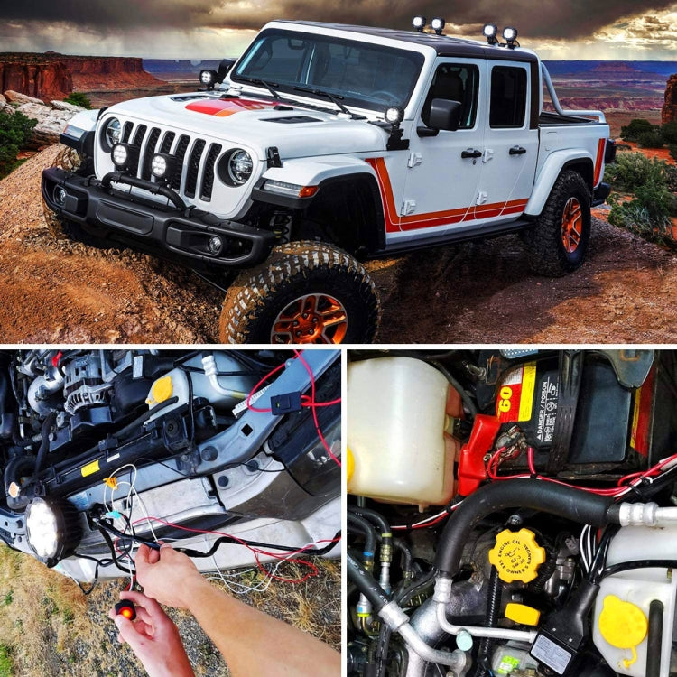 2pcs 16AWG For LED Lights / Off-Road Lights Car Wiring Harness Extension Cable Kit - Car Light Accessories by PMC TechLife | Online Shopping South Africa | PMC TechLife | Buy Now Pay Later Mobicred