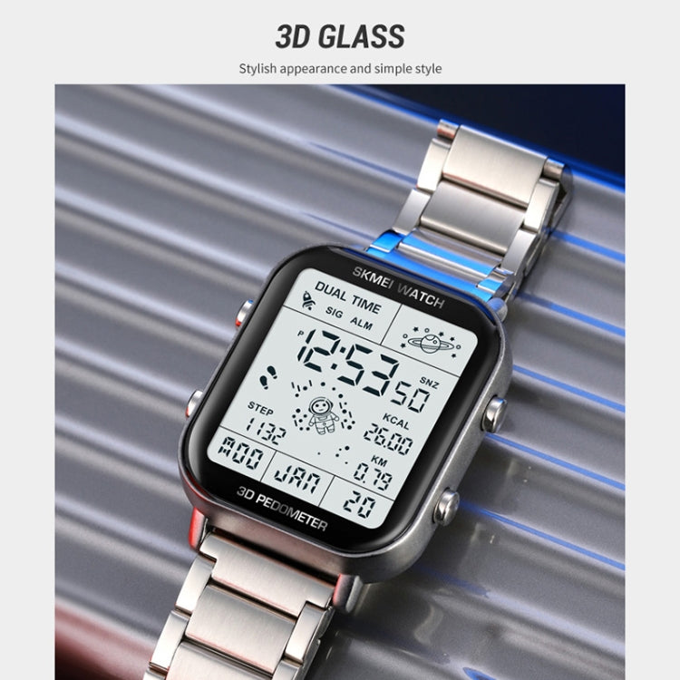 SKMEI 1888 Multifunctional Men 30M Water-resistant Sports Stainless Steel Digital Wrist Watch(Rose Gold)