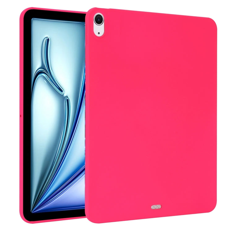 For iPad Air 11 2024 Oil Spray Skin-friendly TPU Tablet Case(Rose Red)