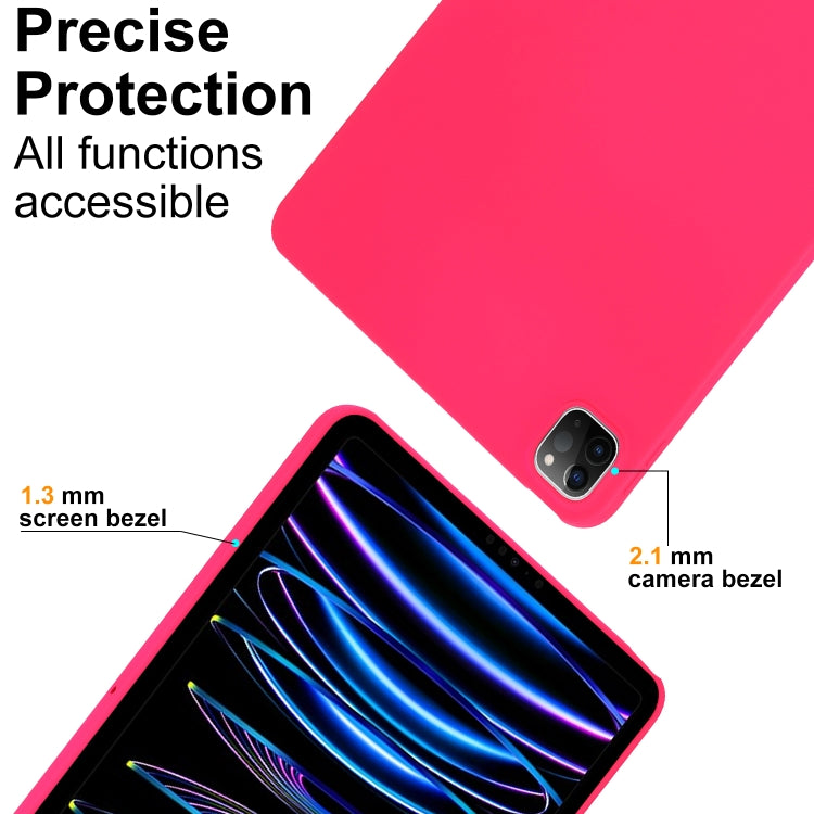 For iPad Air 11 2024 Oil Spray Skin-friendly TPU Tablet Case(Rose Red)