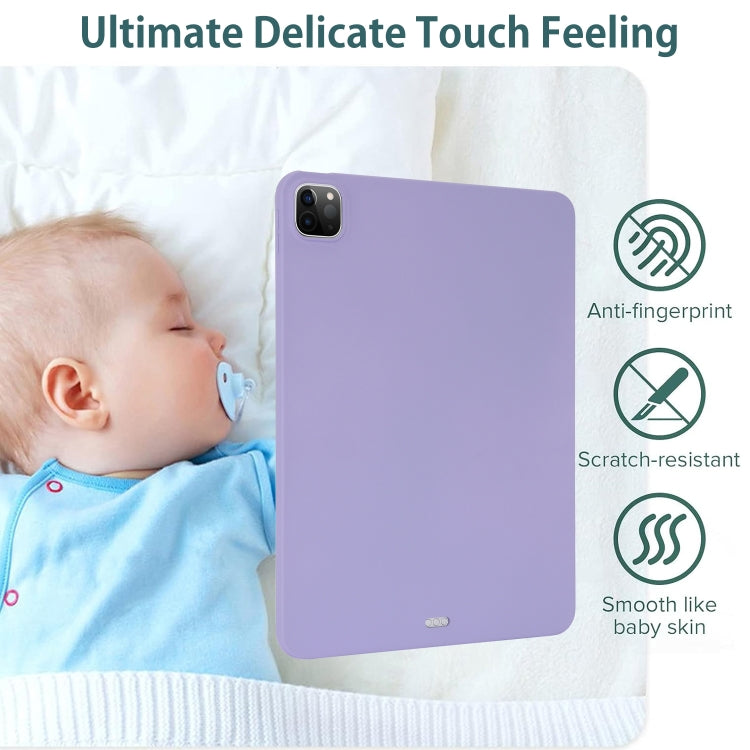 For iPad Air 11 2024 / 2025 Oil Spray Skin-friendly TPU Tablet Case(Purple)