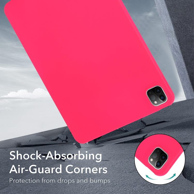 For iPad Air 13 2024 Oil Spray Skin-friendly TPU Tablet Case(Rose Red)