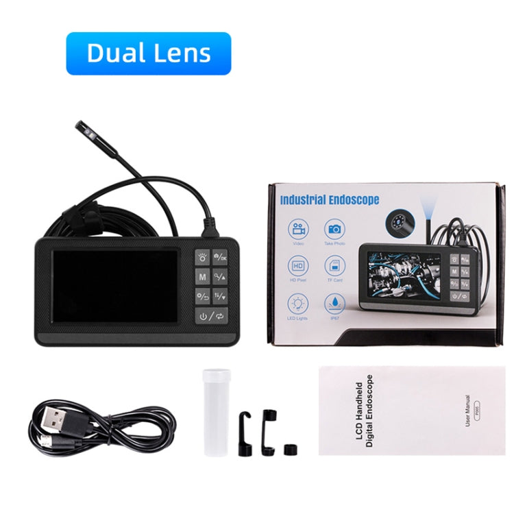 P005 8mm Dual Lenses Industrial Pipeline Endoscope with 4.3 inch HD Screen, Spec:3m Tube - free shipping - PMC TechLife - Order now!