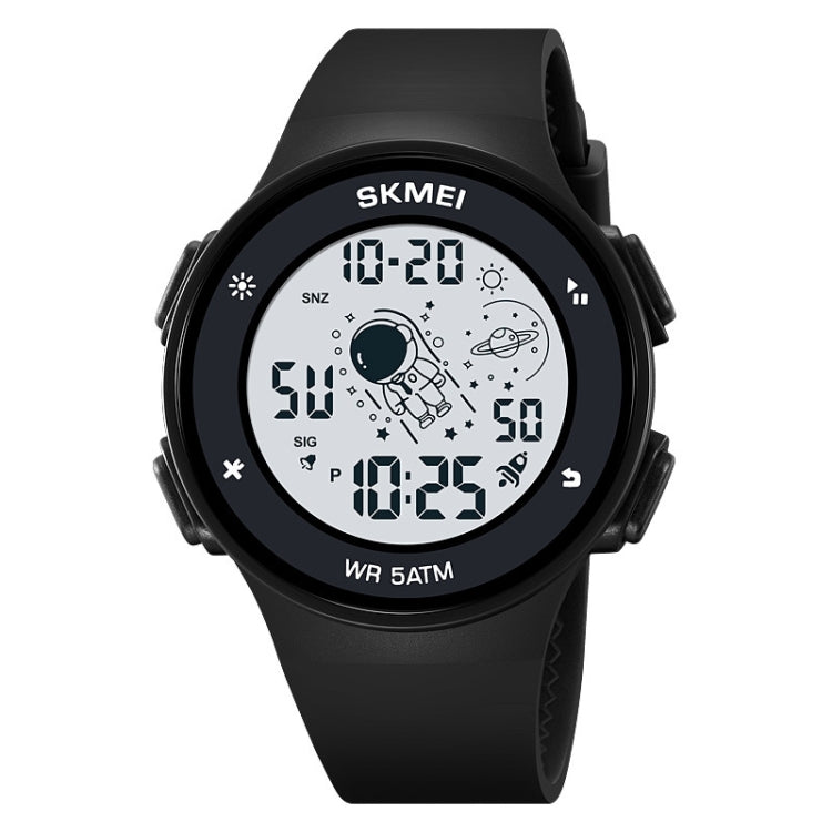 SKMEI 2068 Multifunctional Men 50M Water-resistant Noctilucent Sports Digital Wrist Watch(Black White)