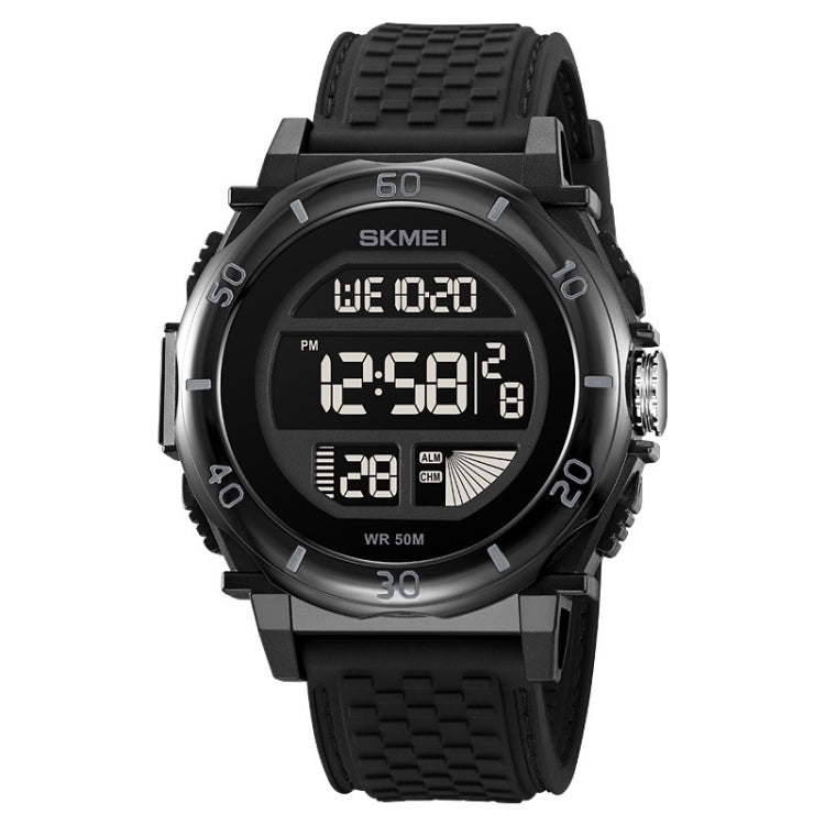 SKMEI 2099 Multifunctional Men Outdoor 50M Water-resistant Luminous Digital Wrist Watch(Black)