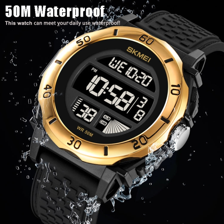 SKMEI 2099 Multifunctional Men Outdoor 50M Water-resistant Luminous Digital Wrist Watch(Black)