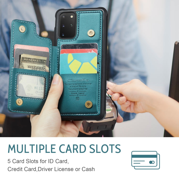 For Samsung Galaxy S20+ CaseMe C22 Card Slots Holder RFID Anti-theft Phone Case(Blue Green) - free shipping - PMC Jewellery - Order now!